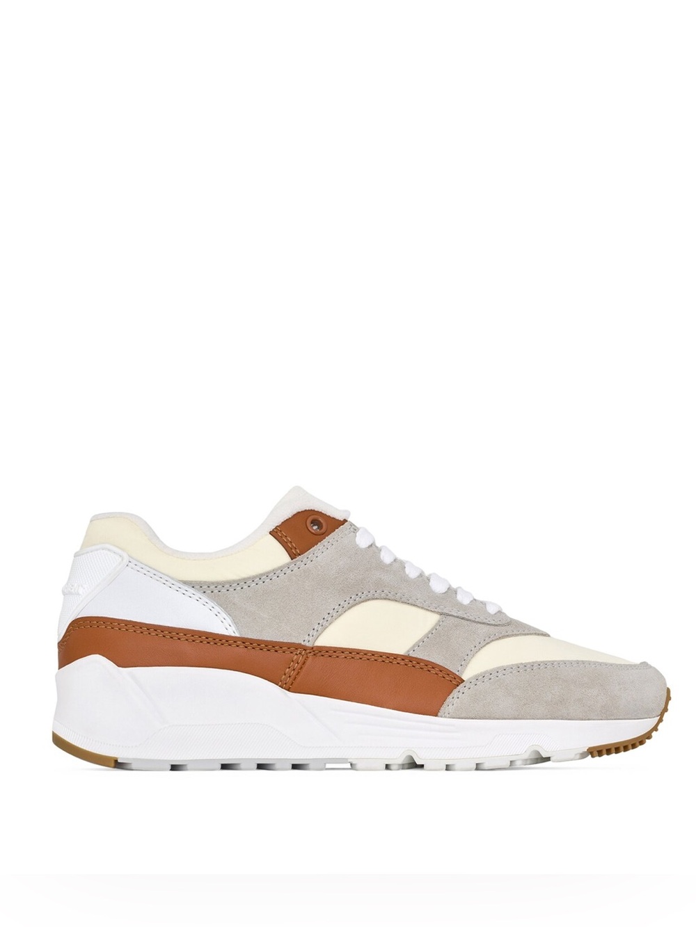 Saint Laurent Low Top Sneakers Grey Cream Panel Lace-Up - 35 (US 5) - Picture 3 of 15